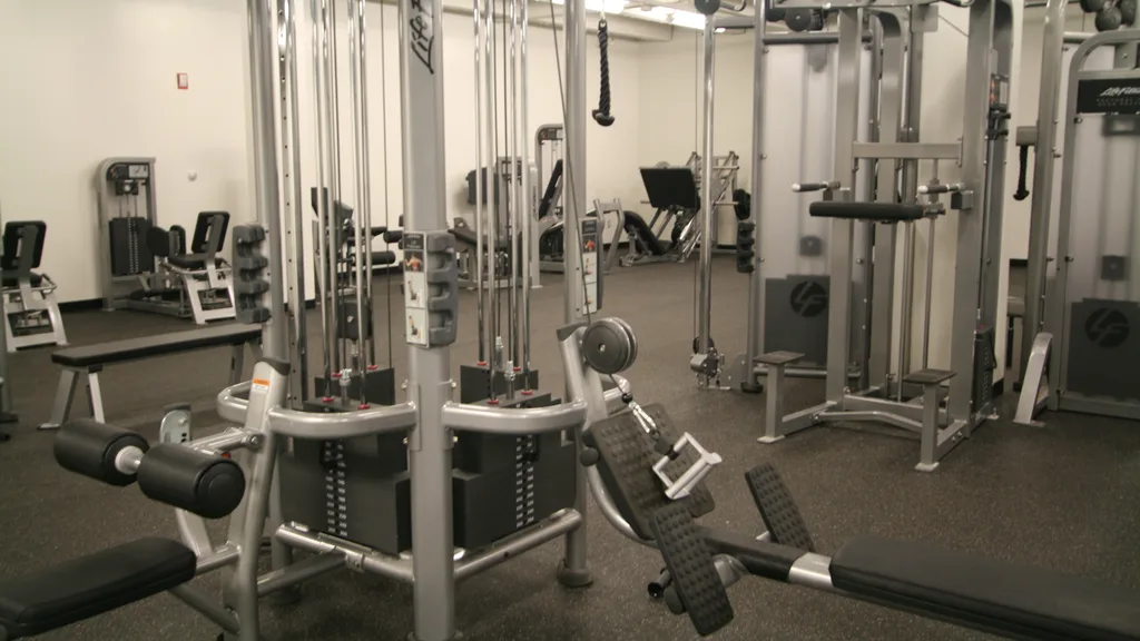 Strength training in a gym