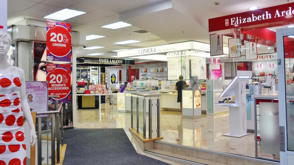 A cosmetics display