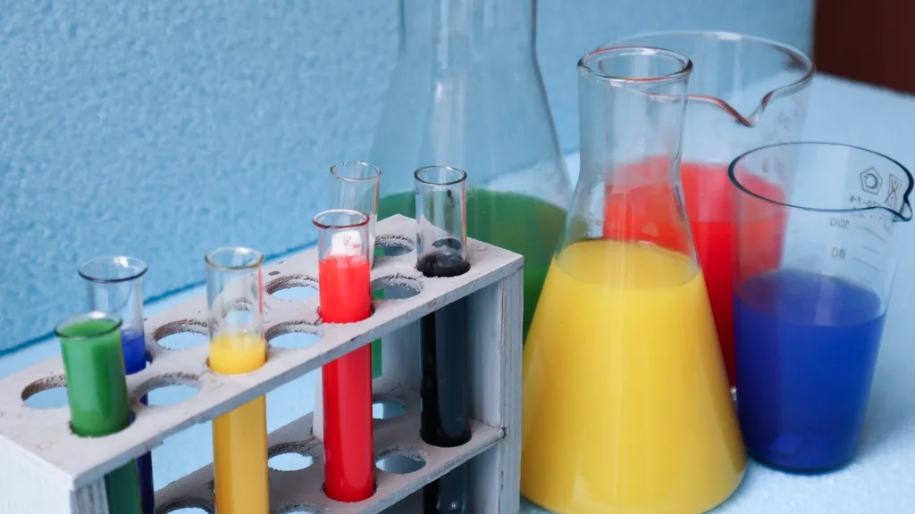 A laboratory bench set up for research