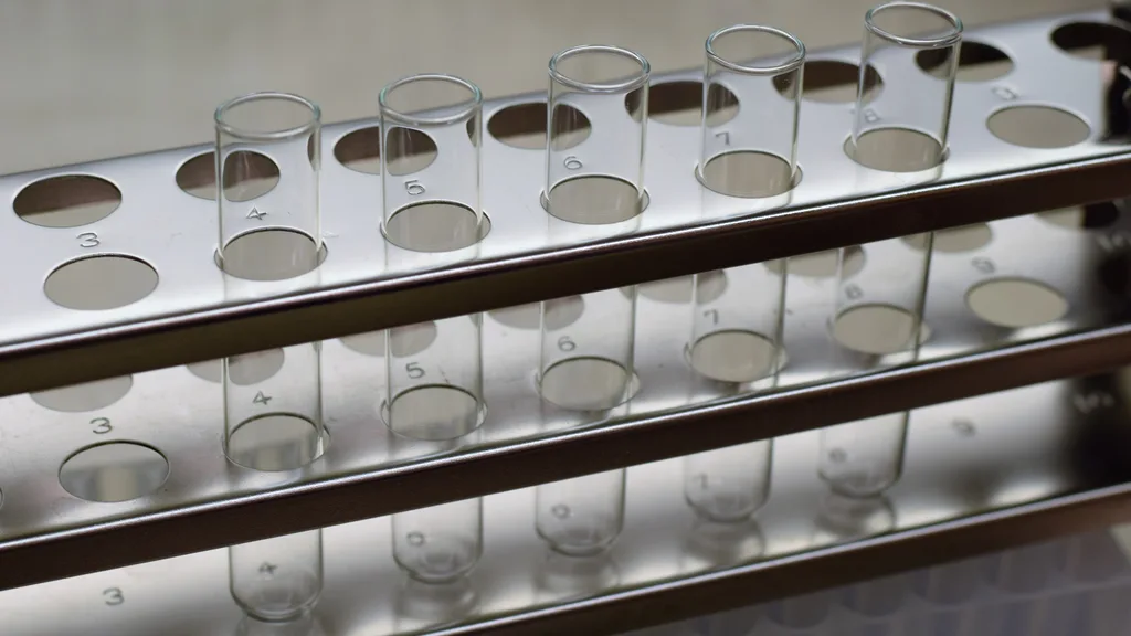 A laboratory bench set up for research