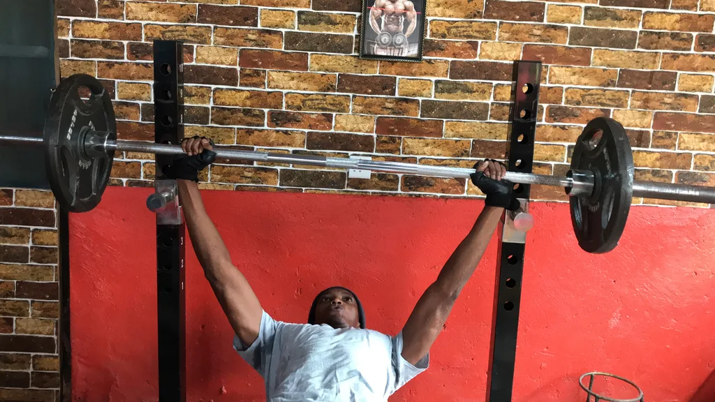 Strength training in a gym