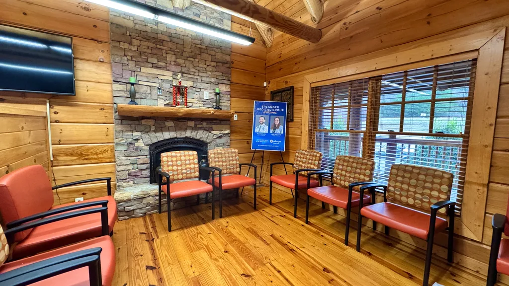A clinic waiting room