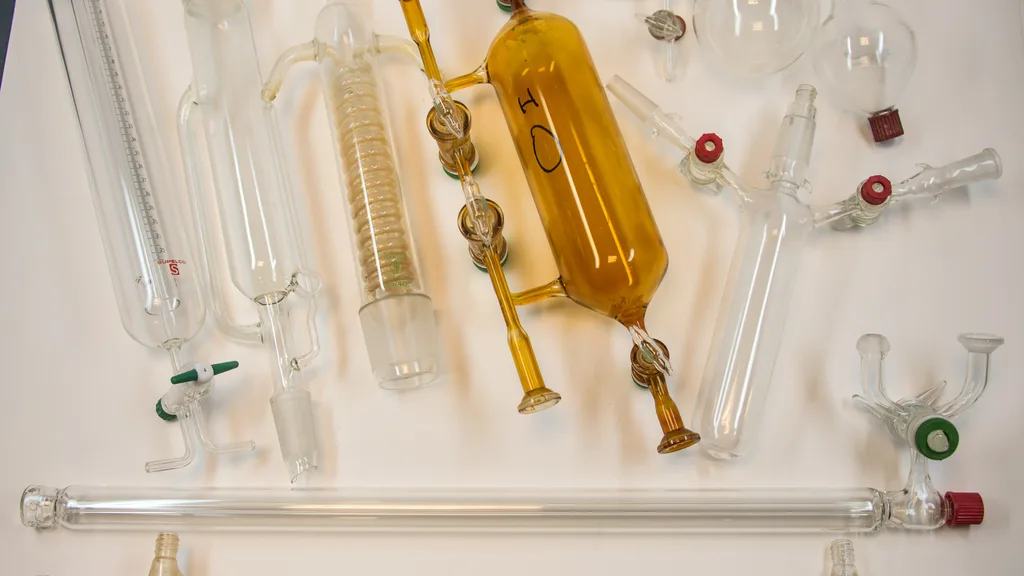 A laboratory bench set up for research