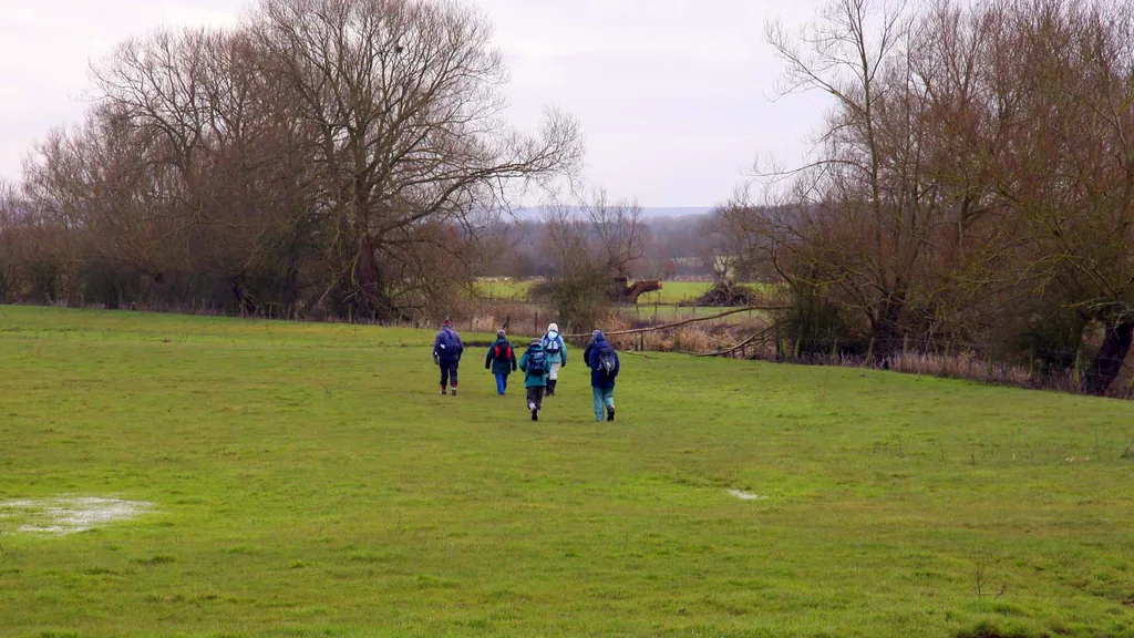 Walkers on a footpath