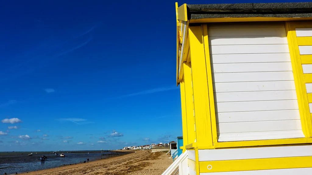 A sunlit beach