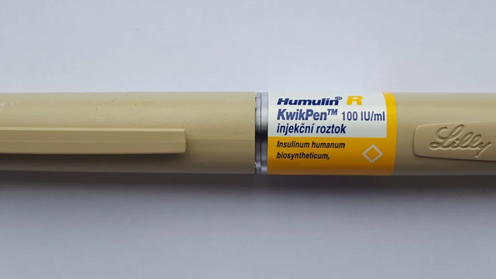 An injection pen of the kind used for subcutaneous dosing