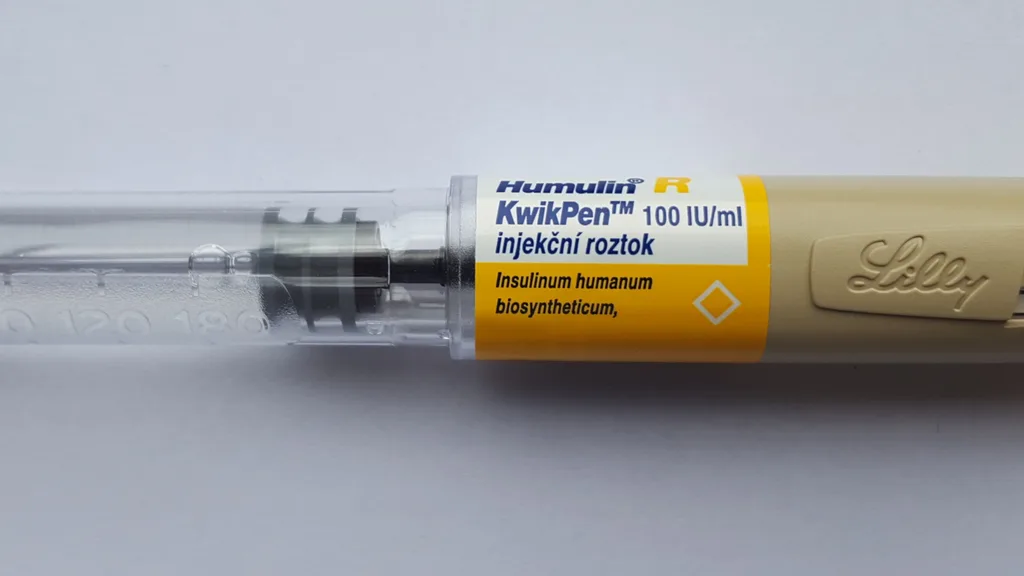 An injection pen of the kind used for subcutaneous dosing