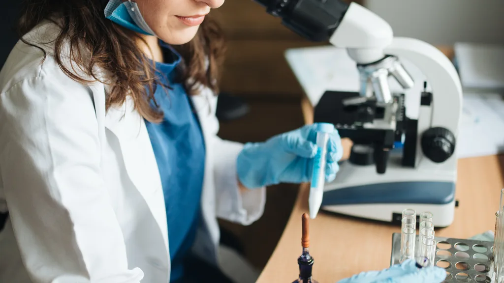 A laboratory bench set up for research