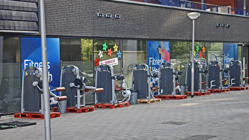 Strength training in a gym
