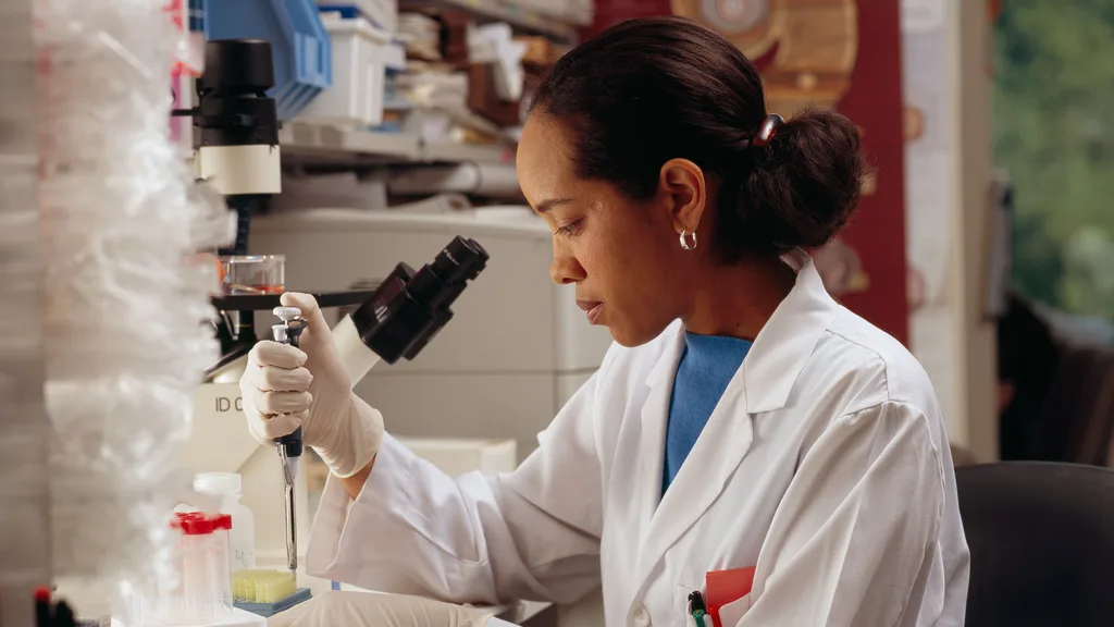 A laboratory bench set up for research